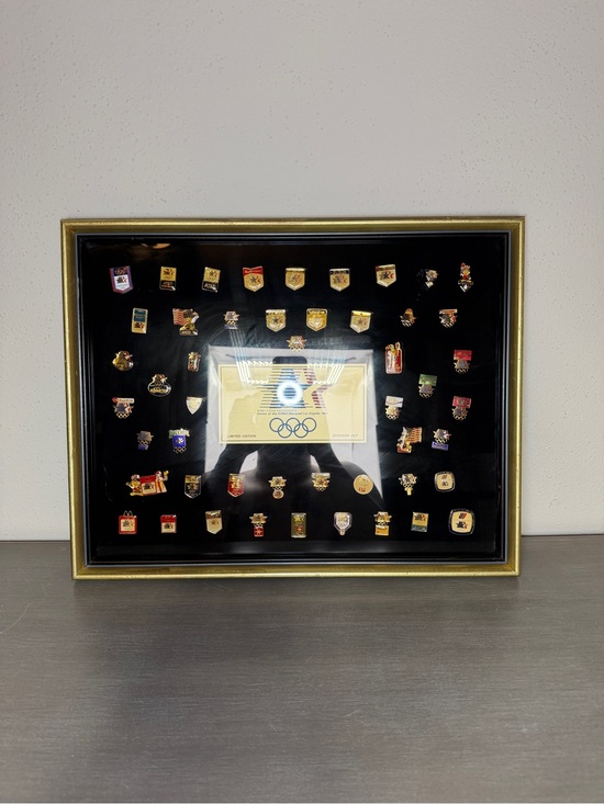 1984 Los Angeles Olympics Other - 1984 Los Angeles Olympic Sponsor Pin Set Framed Limited Edition LA Olympics